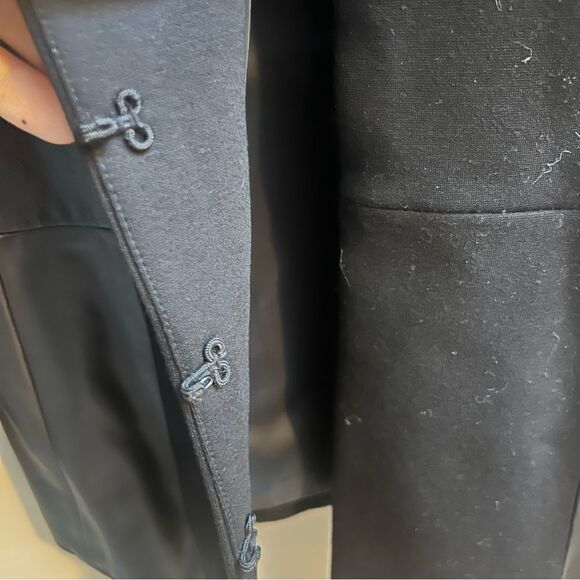 Classiques Entier leather/ knit jacket black size S/M - Picture 3 of 7